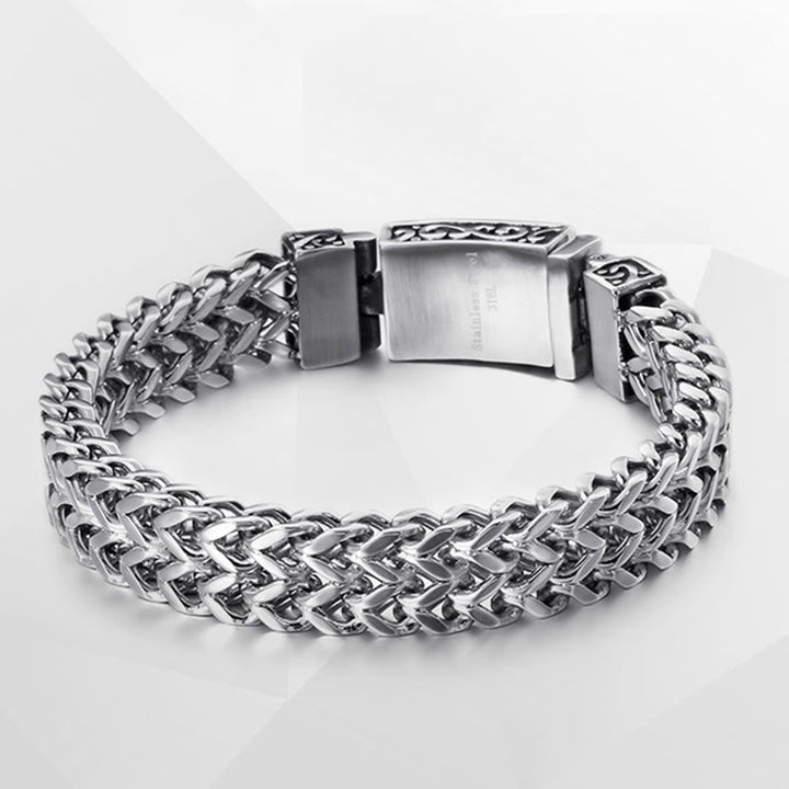 Nordic Patterns Cube Link Bracelet