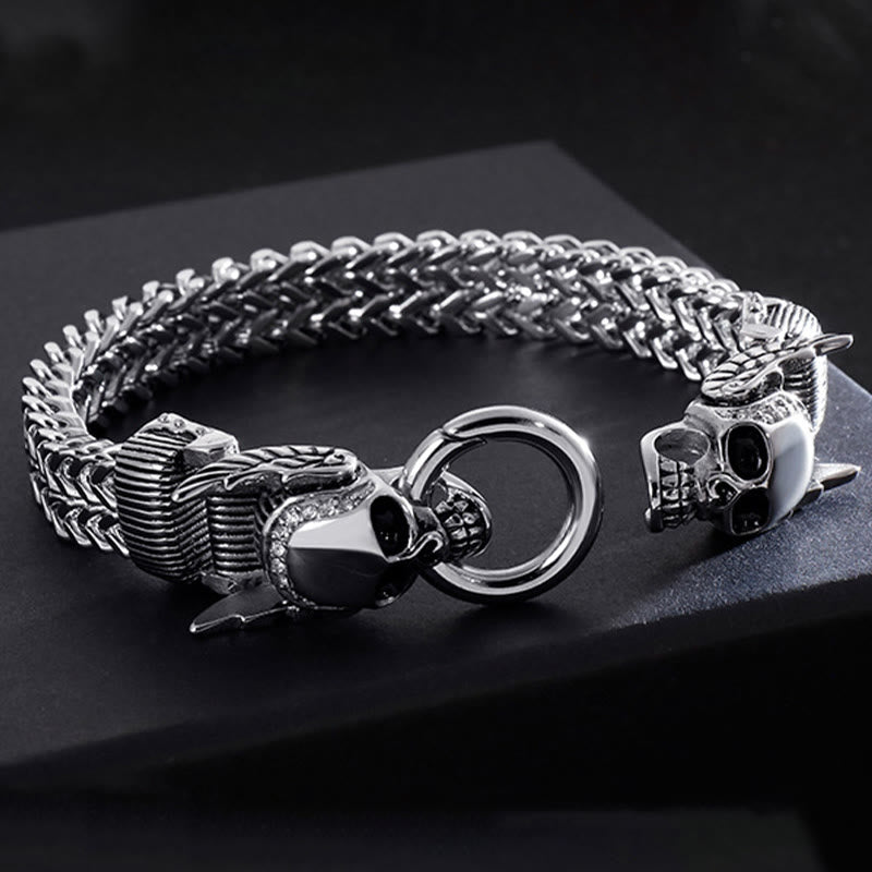 Nordic Patterns Cube Link Bracelet