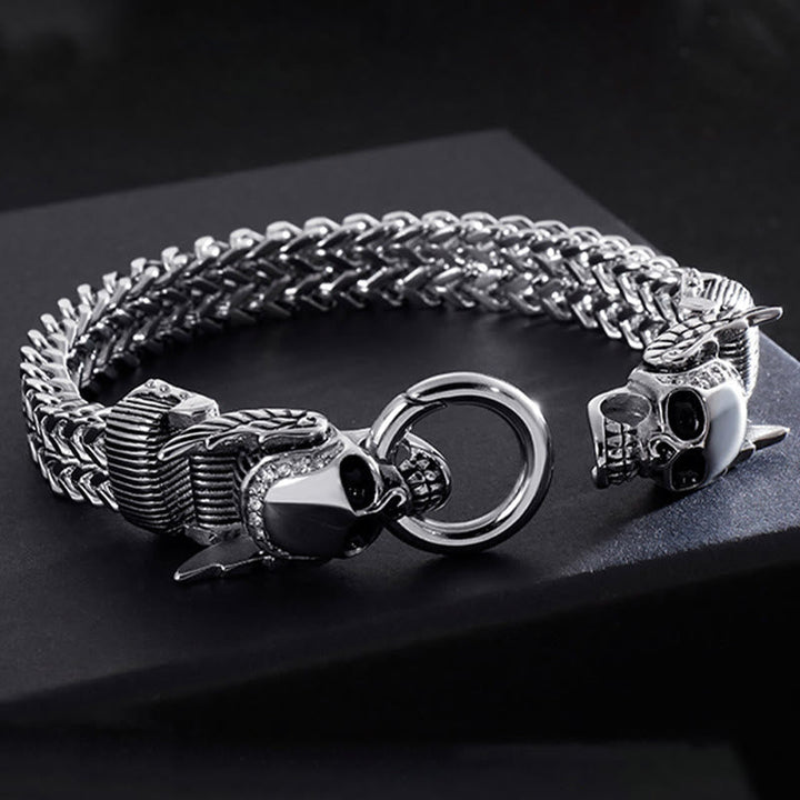Nordic Patterns Cube Link Bracelet
