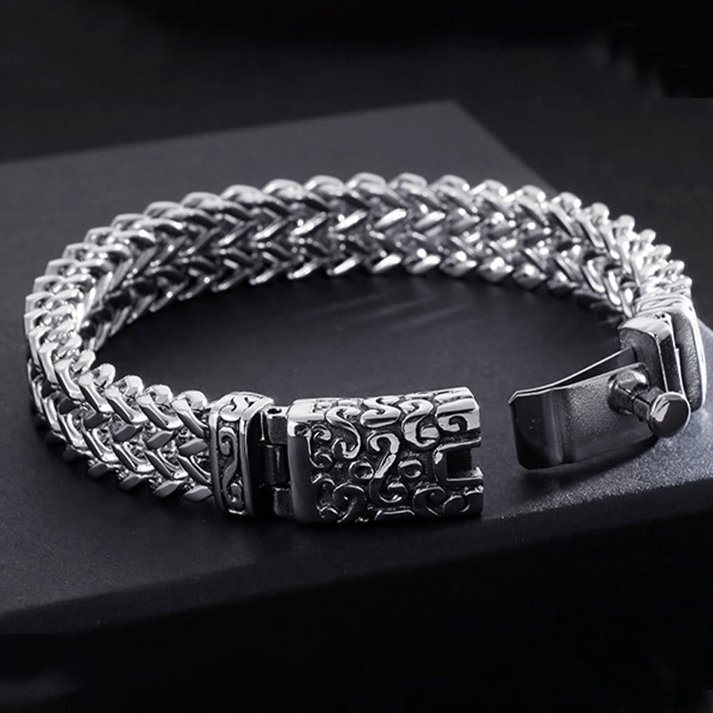 Nordic Patterns Cube Link Bracelet