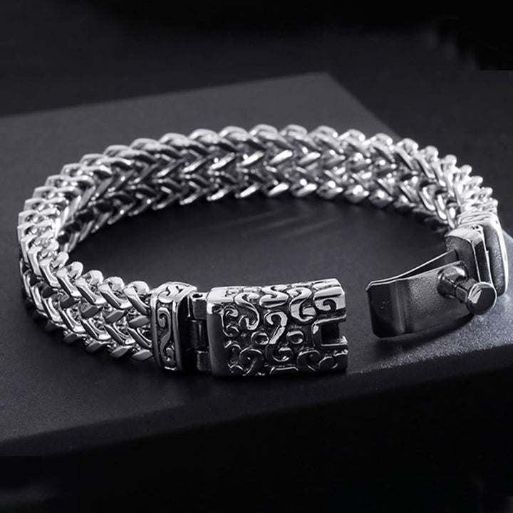 Nordic Patterns Cube Link Bracelet