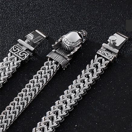 Nordic Patterns Cube Link Bracelet