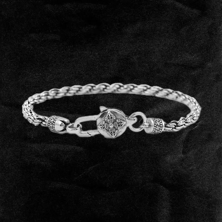 Handcrafted 925 Silver Wheat Wrist Bracelet