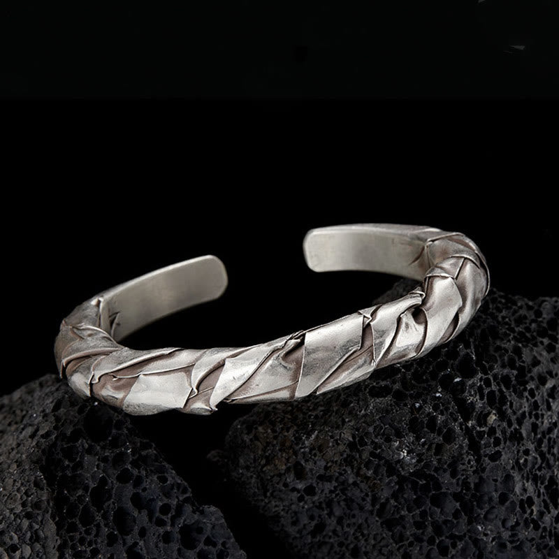 Handcrafted 925 Silver Braided Bracelet