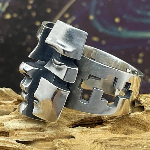 Split Personality Mask Ring
