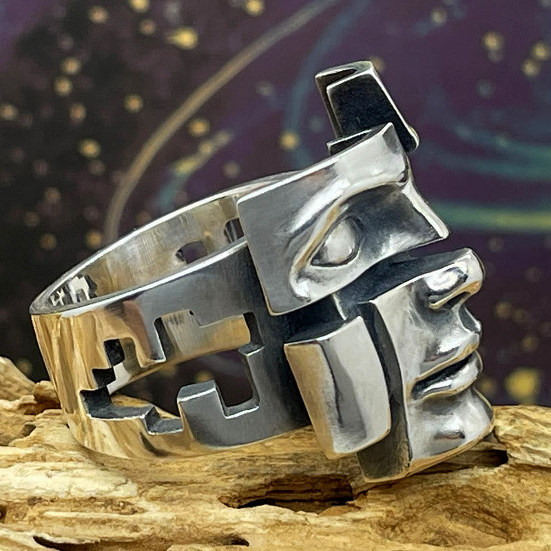 Split Personality Mask Ring