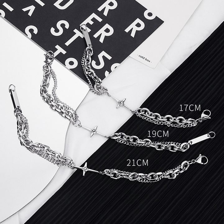 Starlight Charm Cable Chain Curb Chain Bracelet