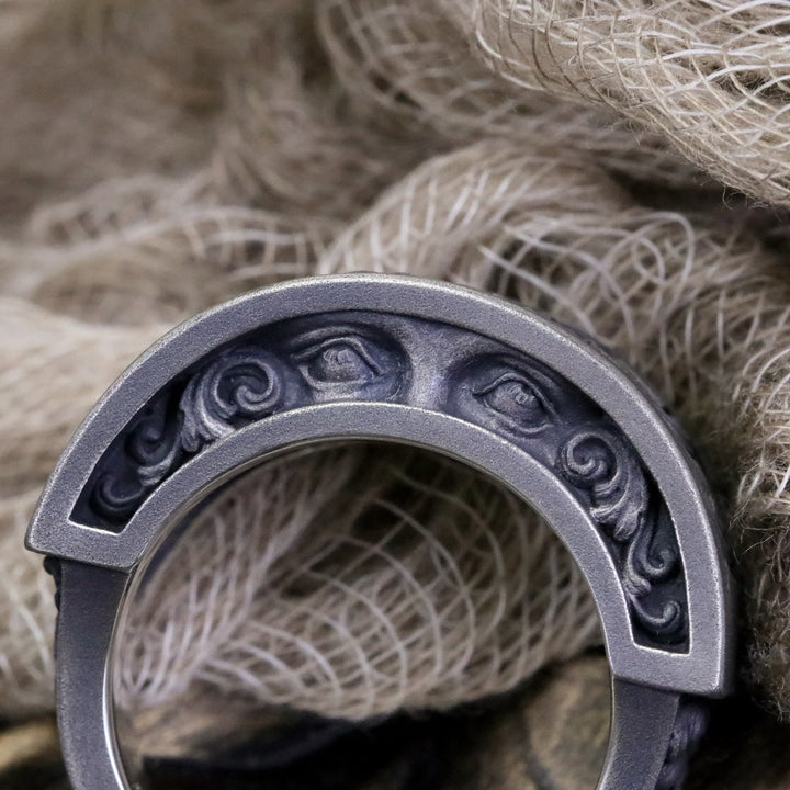 Dark Eye Engraved Ring