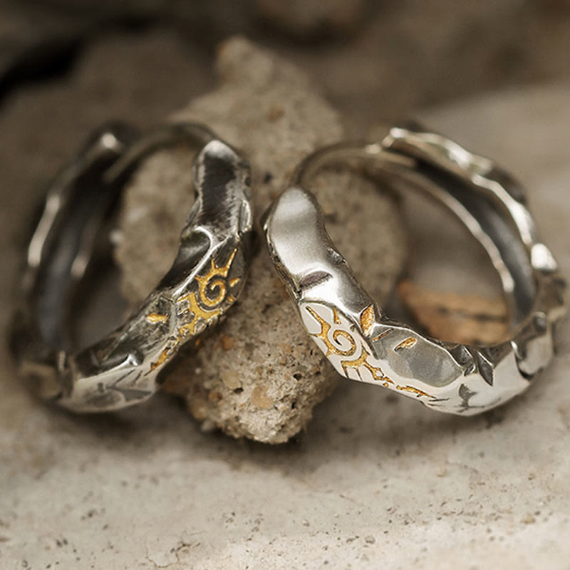 Handcrafted 925 Silver Wish Emblem Hammered Earrings