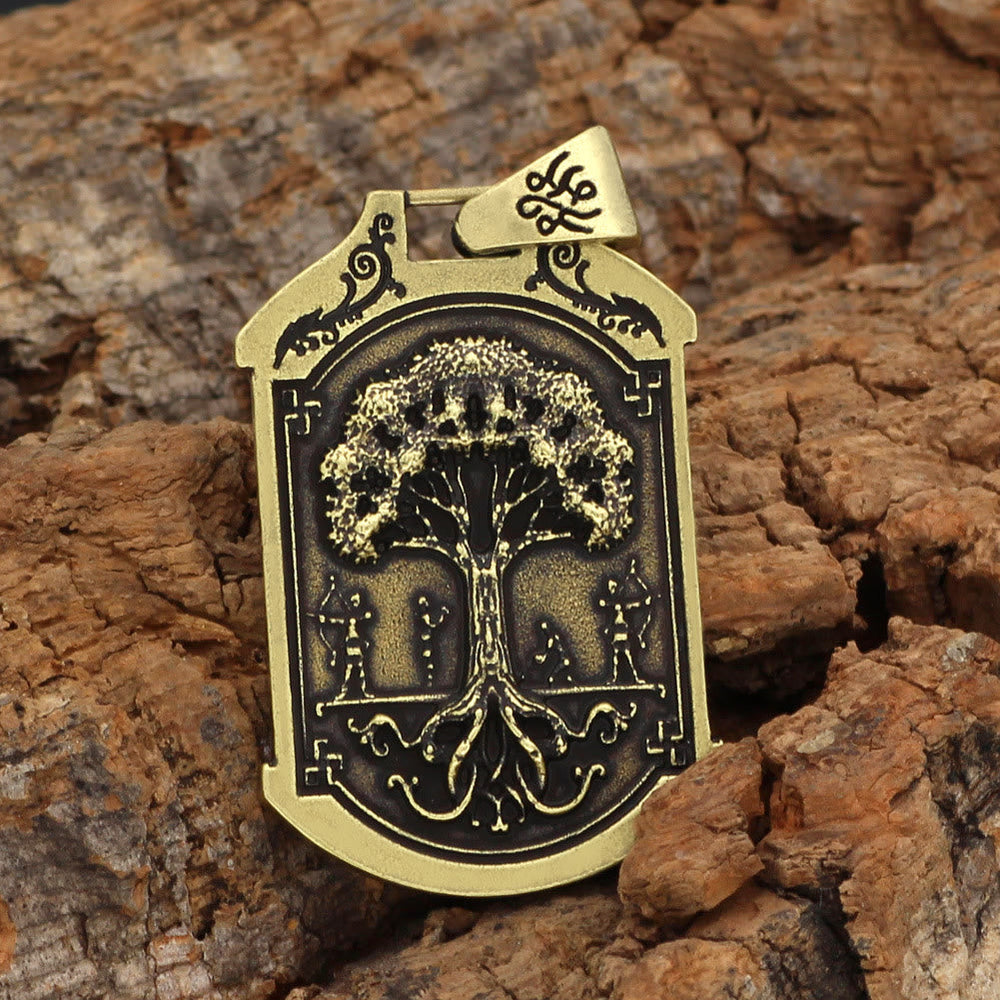 Celtic Wolf Odin's Symbol Yggdrasil Necklace