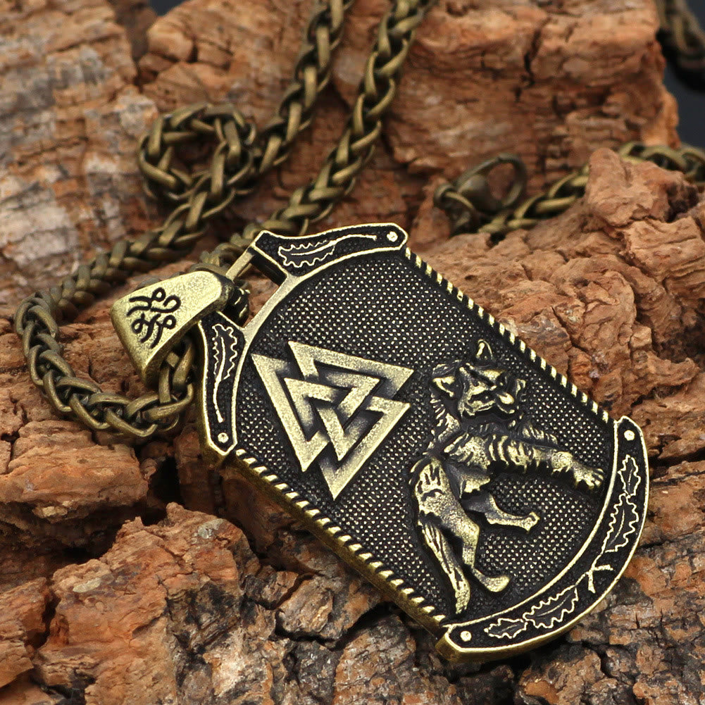 Celtic Wolf Odin's Symbol Yggdrasil Necklace
