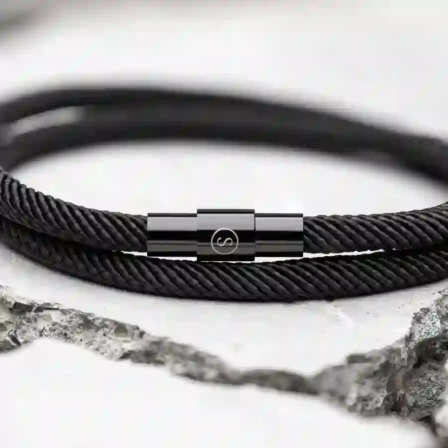 Minimalist Stainless Steel Magnetic Clasp Braided Bracelet