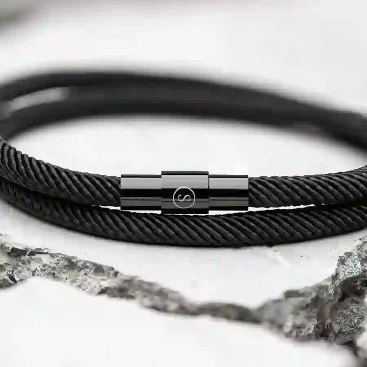 Minimalist Stainless Steel Magnetic Clasp Braided Bracelet