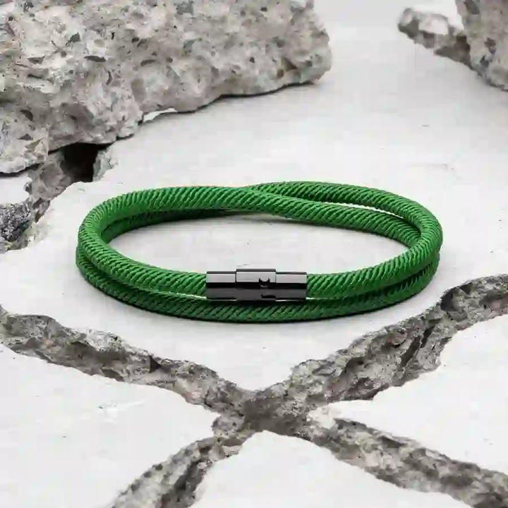 Minimalist Stainless Steel Magnetic Clasp Braided Bracelet