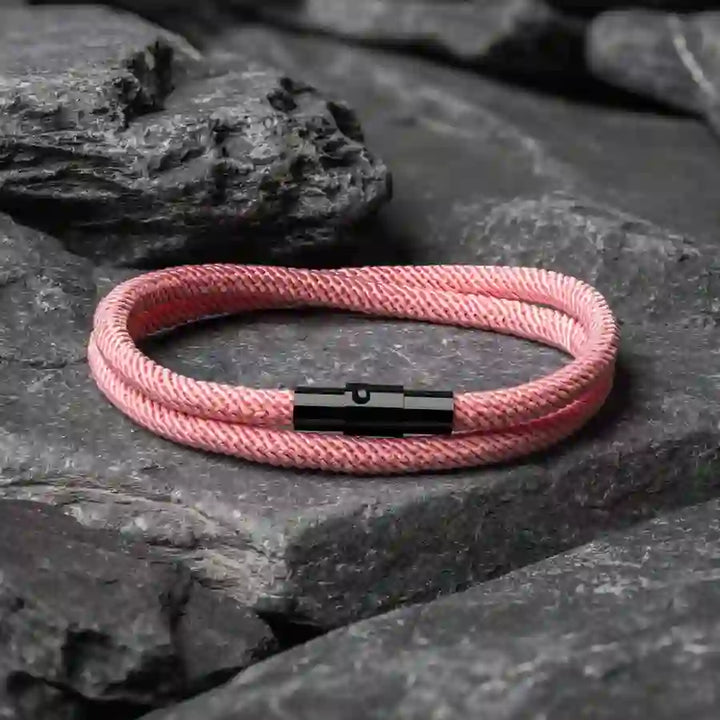 Minimalist Stainless Steel Magnetic Clasp Braided Bracelet