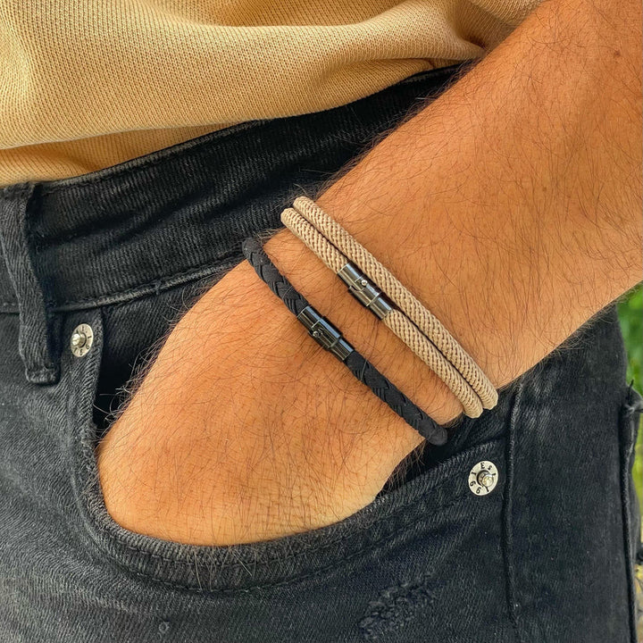 Minimalist Stainless Steel Magnetic Clasp Braided Bracelet