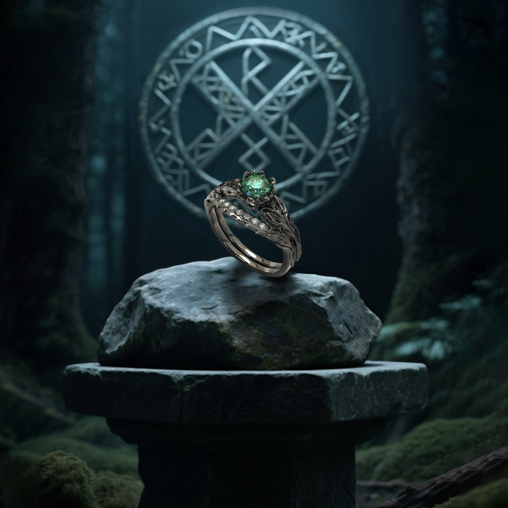 Forest Symphony Emerald Ring