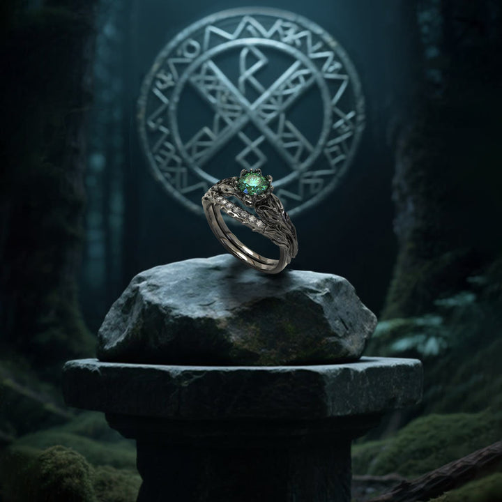 Forest Symphony Emerald Ring