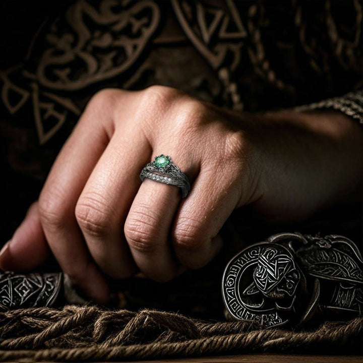 Forest Symphony Emerald Ring
