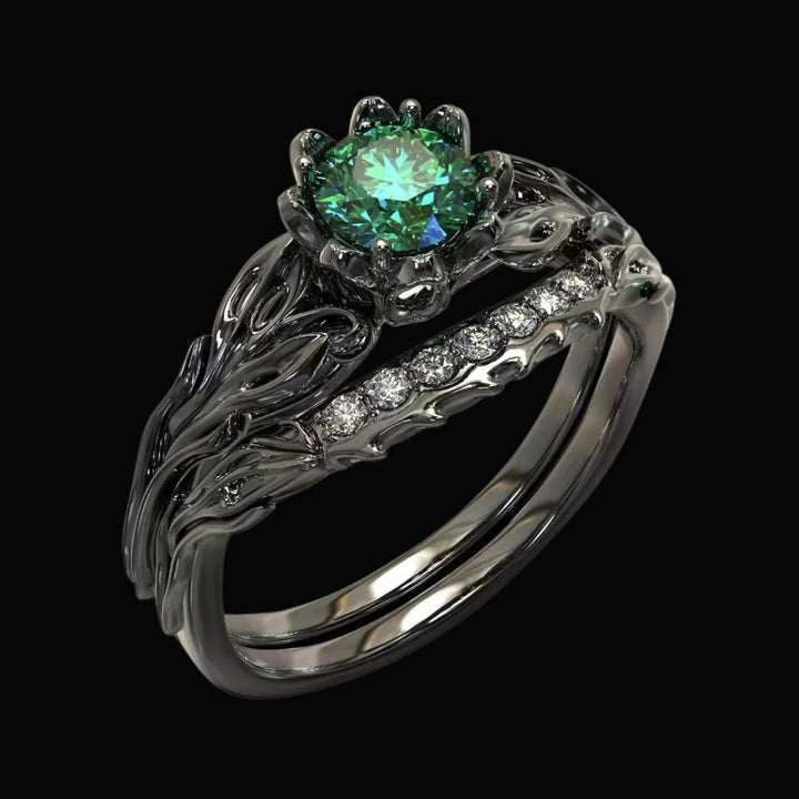 Forest Symphony Emerald Ring
