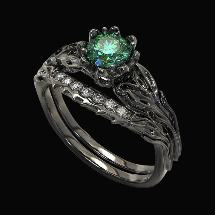 Forest Symphony Emerald Ring