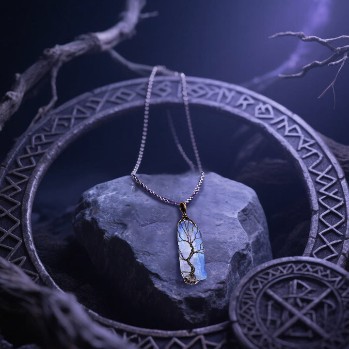 Yggdrasil Entwined Crystal Necklace