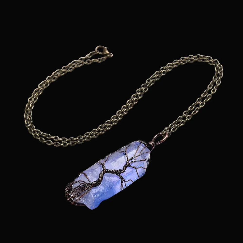 Yggdrasil Entwined Crystal Necklace