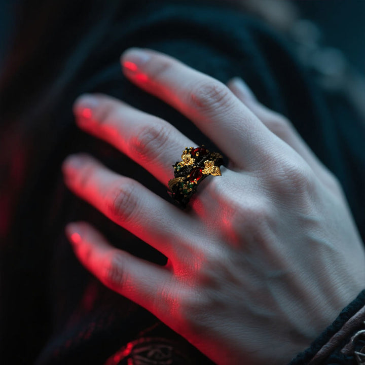The Ruby Leaf Ring