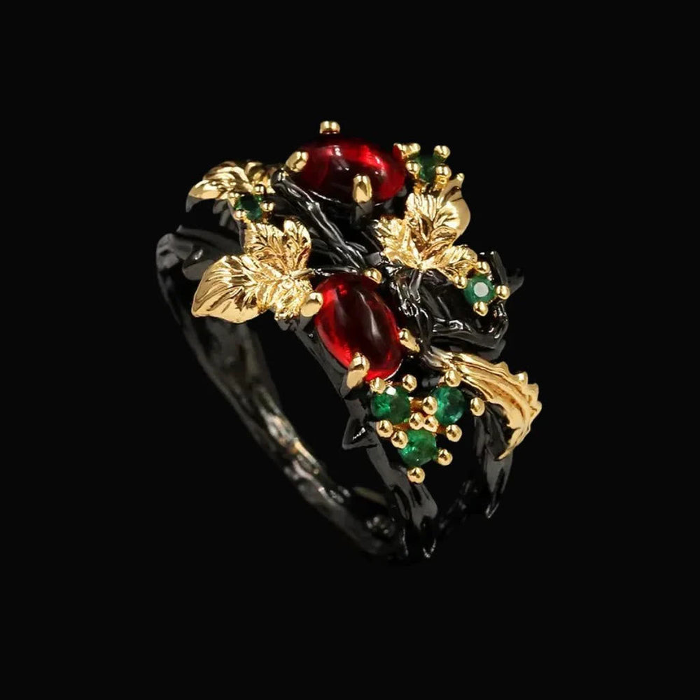 The Ruby Leaf Ring