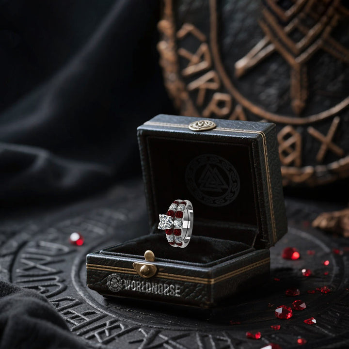 Freyja's Heart Garnet Ring