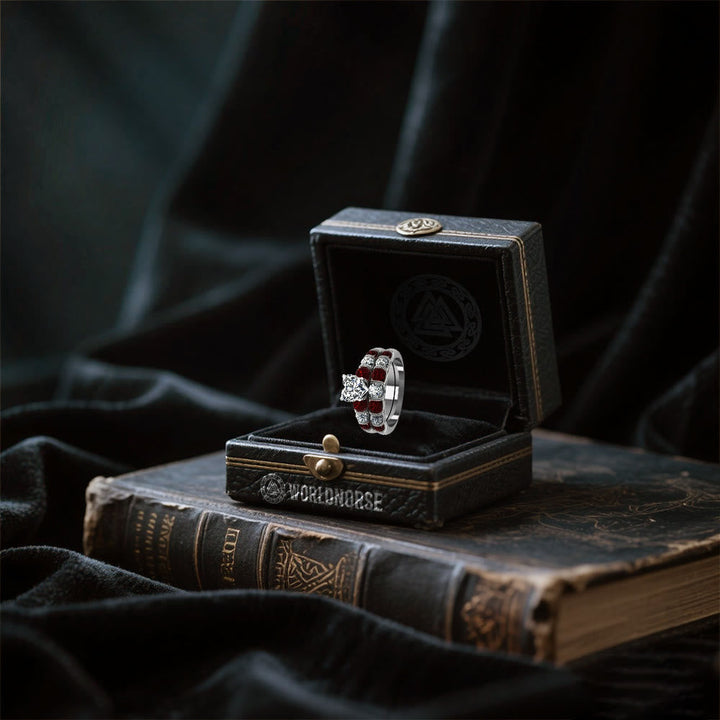 Freyja's Heart Garnet Ring