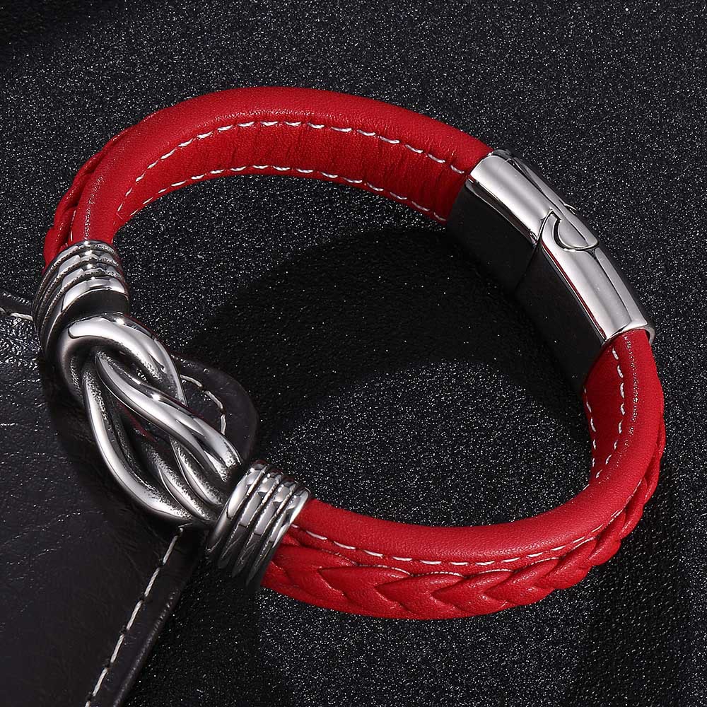 Men's Infinity Knot Leather Bracelet