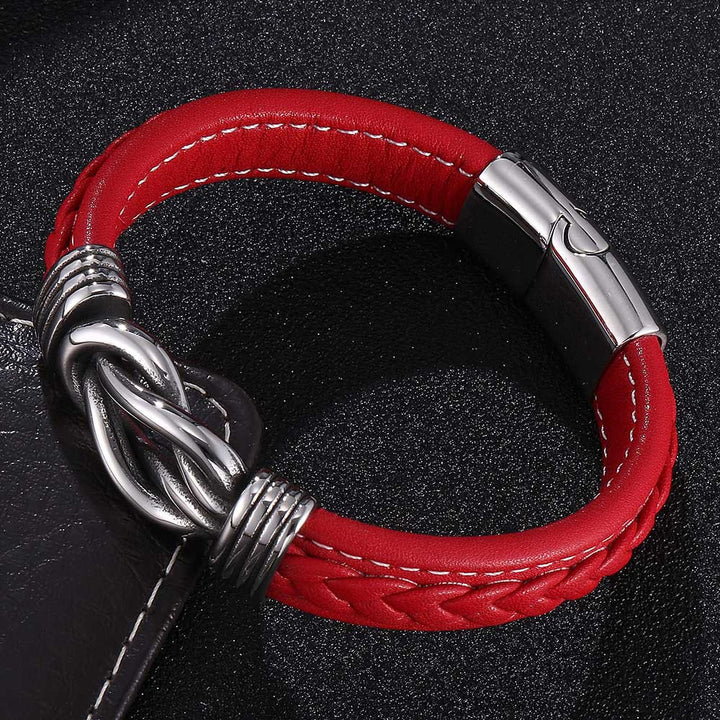 Men's Infinity Knot Leather Bracelet
