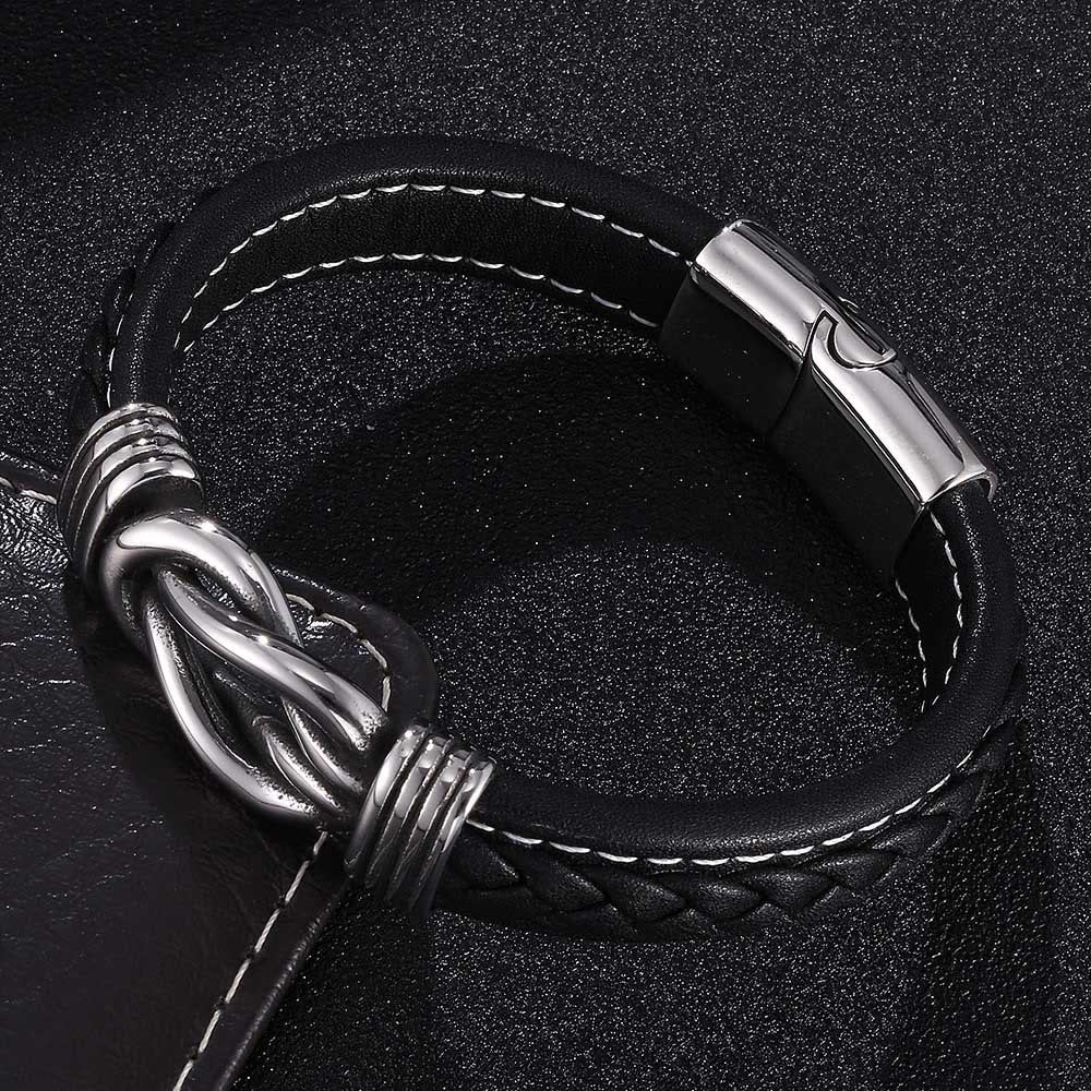Men's Infinity Knot Leather Bracelet