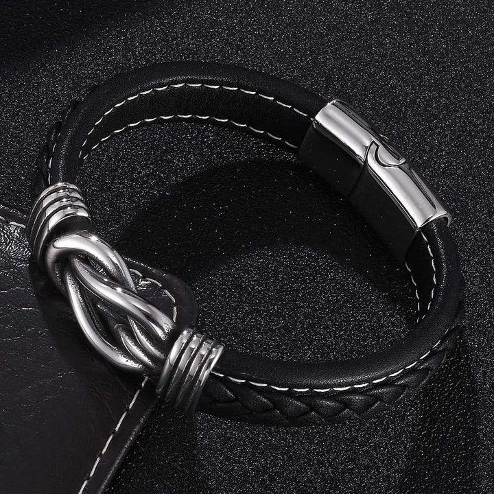 Men's Infinity Knot Leather Bracelet