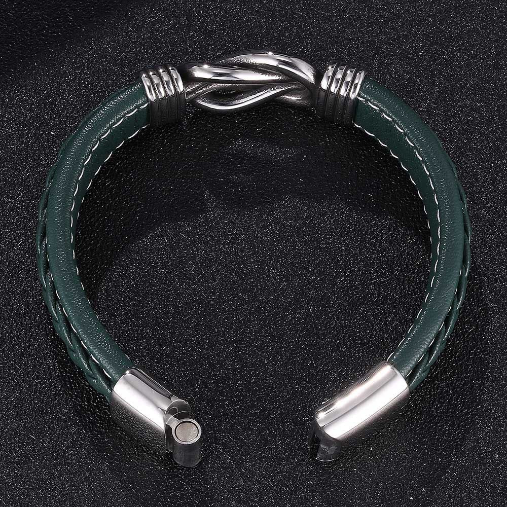 Men's Infinity Knot Leather Bracelet