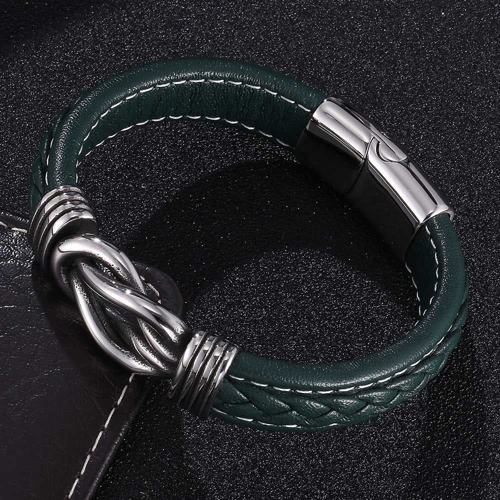 Men's Infinity Knot Leather Bracelet