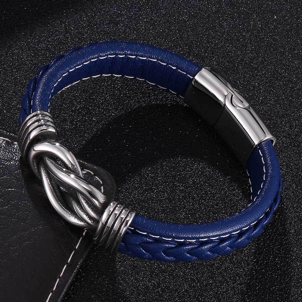 Men's Infinity Knot Leather Bracelet