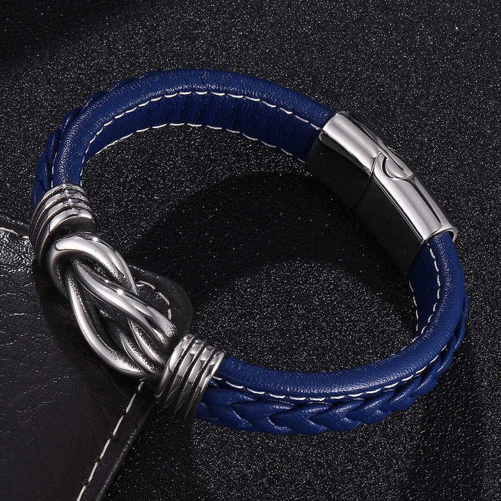 Men's Infinity Knot Leather Bracelet
