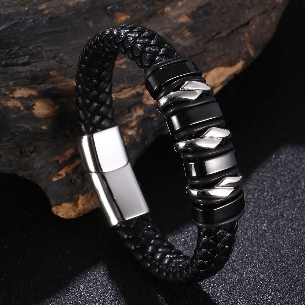 Punk Spiral Leather Bracelet