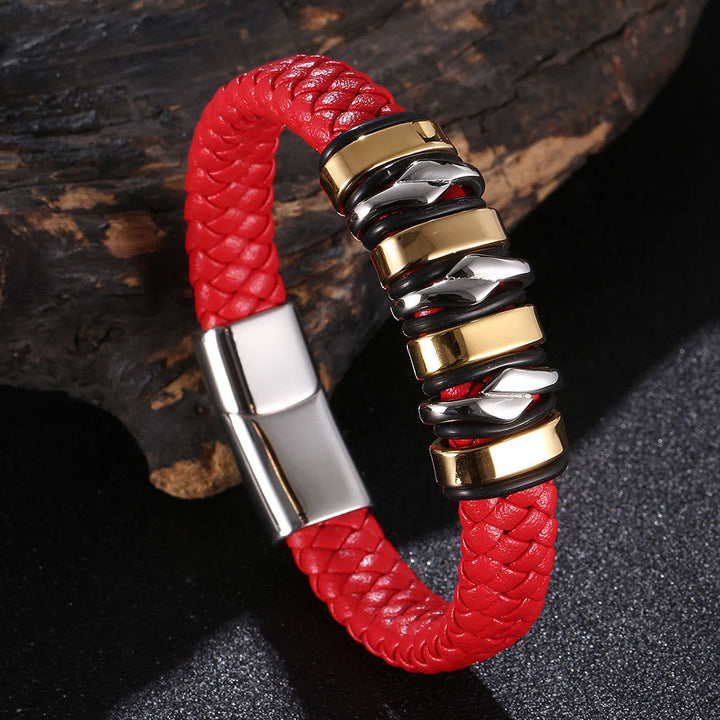 Punk Spiral Leather Bracelet