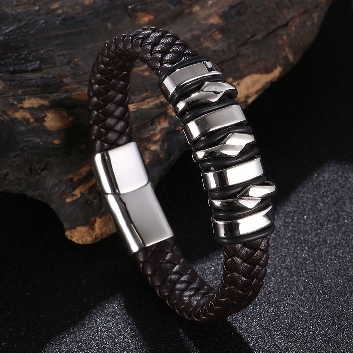 Punk Spiral Leather Bracelet