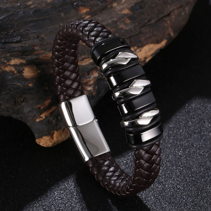 Punk Spiral Leather Bracelet