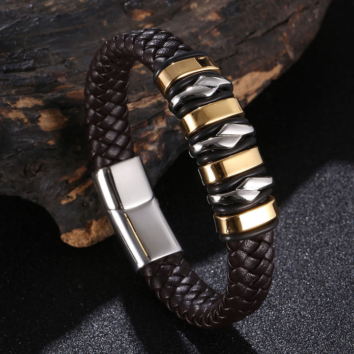 Punk Spiral Leather Bracelet