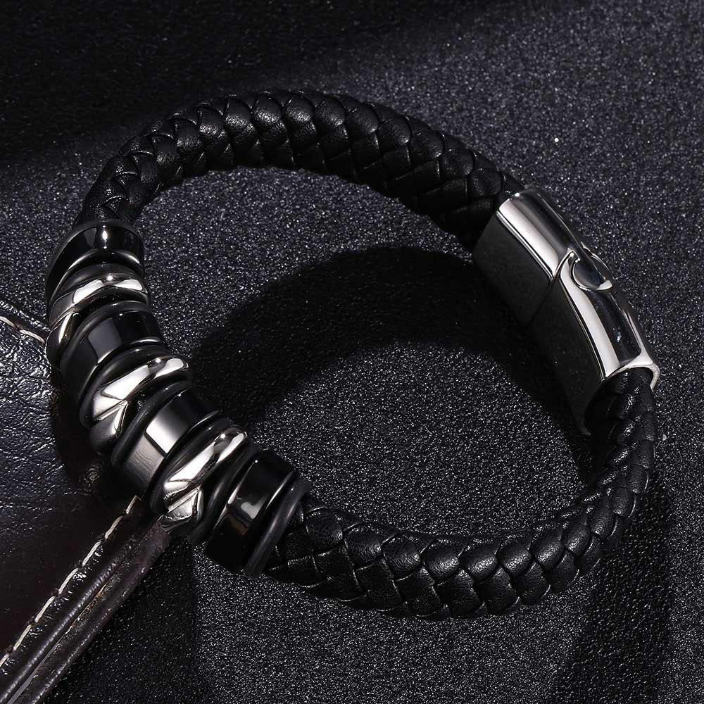 Punk Spiral Leather Bracelet