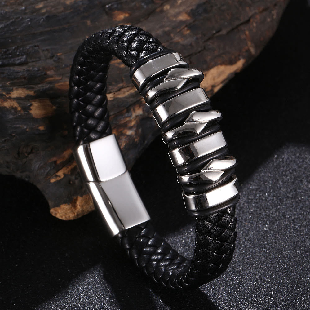 Punk Spiral Leather Bracelet