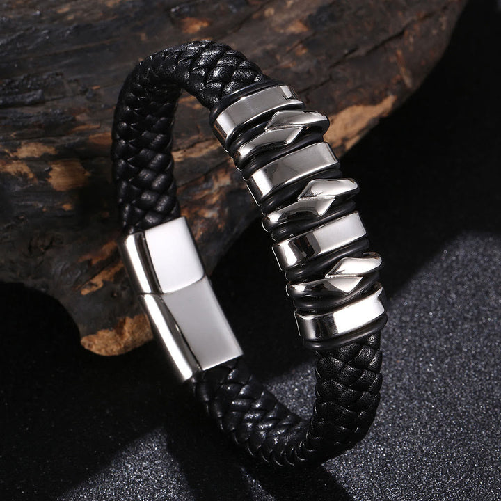 Punk Spiral Leather Bracelet