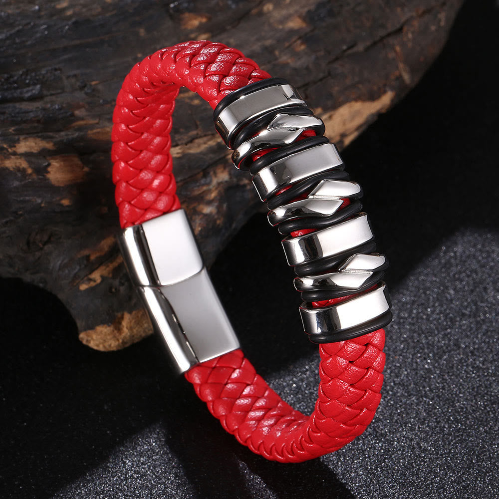 Punk Spiral Leather Bracelet