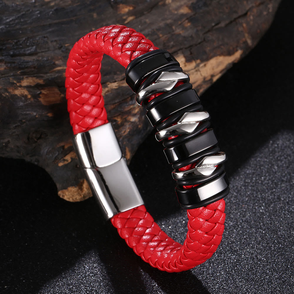 Punk Spiral Leather Bracelet