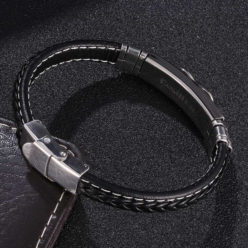 Infinity Eight Leather Bracelet